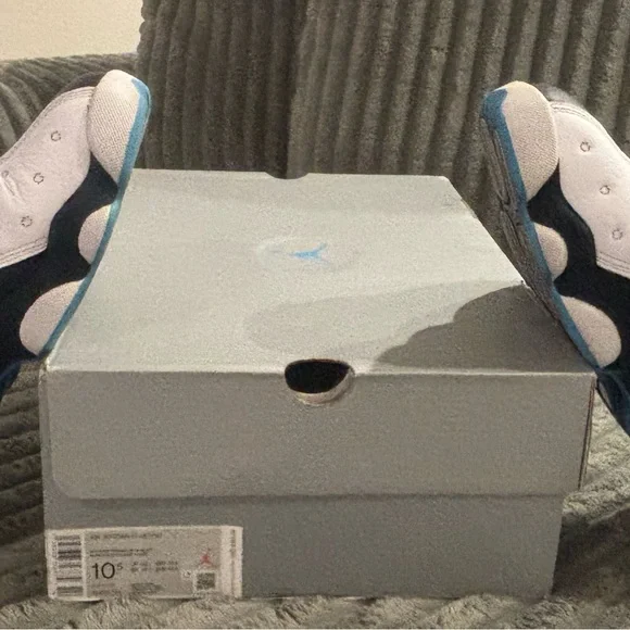 Air Jordan 13 Retro White/Obsidian Dark Powder Blue Size 10.5 - Picture 6 of 8